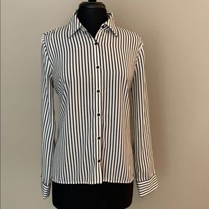 Pinstriped button down shirt